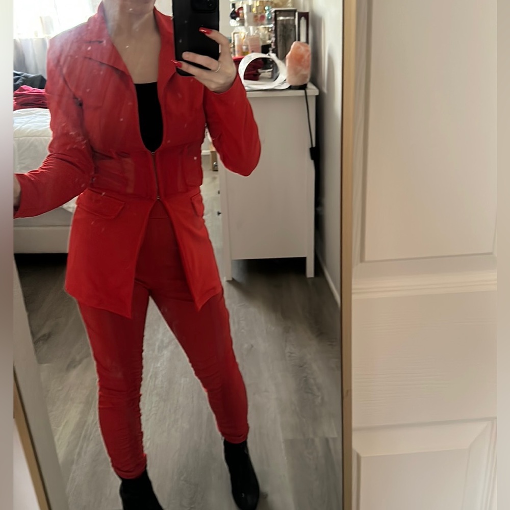Fitted Red Suit
